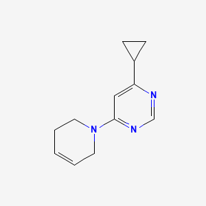 molecular formula C12H15N3 B2886971 4-Cyclopropyl-6-(3,6-dihydro-2H-pyridin-1-yl)pyrimidine CAS No. 2310082-11-0