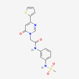 N-(3-(methylsulfonamido)phenyl)-2-(6-oxo-4-(thiophen-2-yl)pyrimidin-1(6H)-yl)acetamide