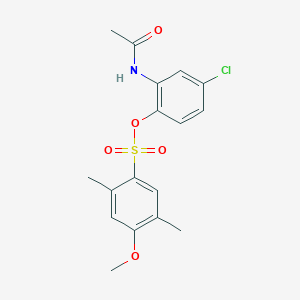 2-(Acetylamino)-4-chlorophenyl 4-methoxy-2,5-dimethylbenzenesulfonate