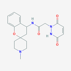 molecular formula C20H24N4O4 B2886981 2-(3,6-dioxo-1,2,3,6-tetrahydropyridazin-1-yl)-N-{1'-methyl-3,4-dihydrospiro[1-benzopyran-2,4'-piperidine]-4-yl}acetamide CAS No. 923791-24-6