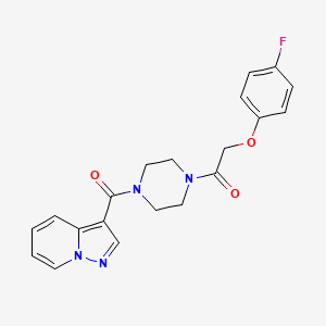 2-(4-Fluorophenoxy)-1-(4-(pyrazolo[1,5-a]pyridine-3-carbonyl)piperazin-1-yl)ethanone
