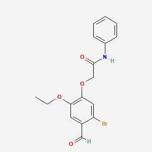 2-(5-bromo-2-ethoxy-4-formylphenoxy)-N-phenylacetamide