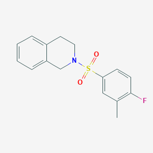 molecular formula C16H16FNO2S B288700 2-(4-Fluoro-3-methyl-benzenesulfonyl)-1,2,3,4-tetrahydro-isoquinoline 