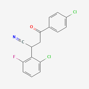 2-(2-Chloro-6-fluorophenyl)-4-(4-chlorophenyl)-4-oxobutanenitrile