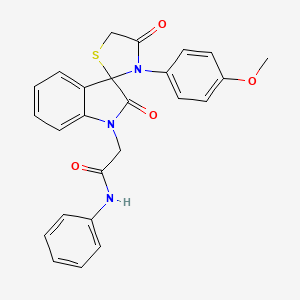 2-(3'-(4-methoxyphenyl)-2,4'-dioxospiro[indoline-3,2'-thiazolidin]-1-yl)-N-phenylacetamide