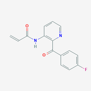 molecular formula C15H11FN2O2 B2887009 N-[2-(4-Fluorobenzoyl)pyridin-3-yl]prop-2-enamide CAS No. 2305561-03-7