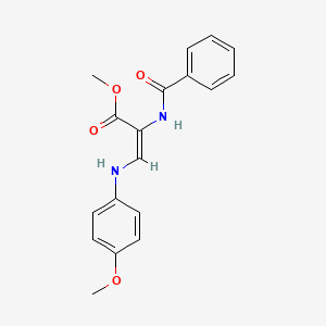 molecular formula C18H18N2O4 B2887019 methyl (2E)-3-[(4-methoxyphenyl)amino]-2-(phenylformamido)prop-2-enoate CAS No. 259810-97-4