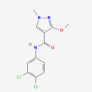 molecular formula C12H11Cl2N3O2 B2887021 N-(3,4-dichlorophenyl)-3-methoxy-1-methyl-1H-pyrazole-4-carboxamide CAS No. 1014028-18-2