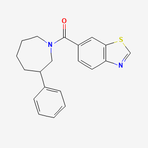 molecular formula C20H20N2OS B2887023 苯并[d]噻唑-6-基(3-苯基氮杂环-1-基)甲酮 CAS No. 1706263-56-0