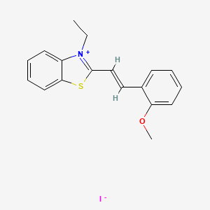 molecular formula C18H18INOS B2887031 3-ethyl-2-[(E)-2-(2-methoxyphenyl)ethenyl]-1,3-benzothiazol-3-ium iodide CAS No. 1025358-76-2