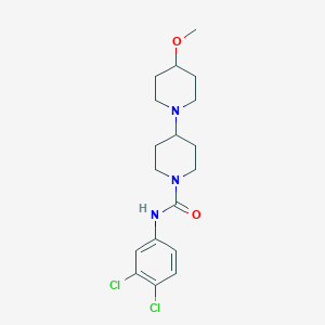 molecular formula C18H25Cl2N3O2 B2887032 N-(3,4-dichlorophenyl)-4-methoxy-[1,4'-bipiperidine]-1'-carboxamide CAS No. 1795358-66-5
