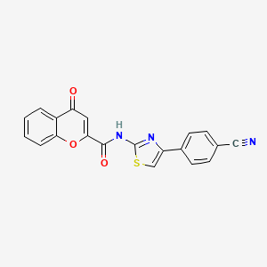 N-(4-(4-cyanophenyl)thiazol-2-yl)-4-oxo-4H-chromene-2-carboxamide