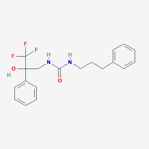 molecular formula C19H21F3N2O2 B2887043 1-(3-苯基丙基)-3-(3,3,3-三氟-2-羟基-2-苯基丙基)脲 CAS No. 1351616-27-7