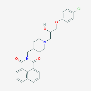 molecular formula C27H27ClN2O4 B2887054 2-[[1-[3-(4-Chlorophenoxy)-2-hydroxypropyl]piperidin-4-yl]methyl]benzo[de]isoquinoline-1,3-dione CAS No. 420831-99-8