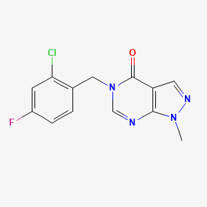 5-(2-chloro-4-fluorobenzyl)-1-methyl-1,5-dihydro-4H-pyrazolo[3,4-d]pyrimidin-4-one