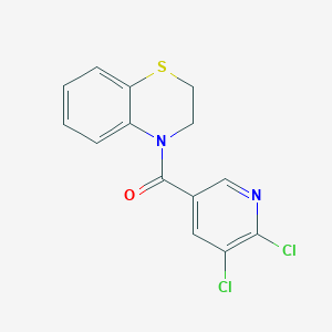 molecular formula C14H10Cl2N2OS B2887061 4-(5,6-dichloropyridine-3-carbonyl)-3,4-dihydro-2H-1,4-benzothiazine CAS No. 1184767-60-9