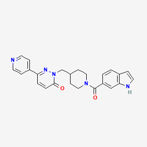 2-{[1-(1H-indole-6-carbonyl)piperidin-4-yl]methyl}-6-(pyridin-4-yl)-2,3-dihydropyridazin-3-one
