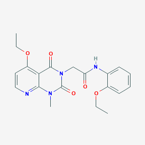 molecular formula C20H22N4O5 B2887064 2-(5-ethoxy-1-methyl-2,4-dioxo-1,2-dihydropyrido[2,3-d]pyrimidin-3(4H)-yl)-N-(2-ethoxyphenyl)acetamide CAS No. 1005298-80-5