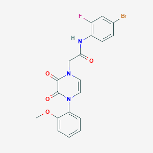 molecular formula C19H15BrFN3O4 B2887070 N-(4-bromo-2-fluorophenyl)-2-(4-(2-methoxyphenyl)-2,3-dioxo-3,4-dihydropyrazin-1(2H)-yl)acetamide CAS No. 898463-94-0