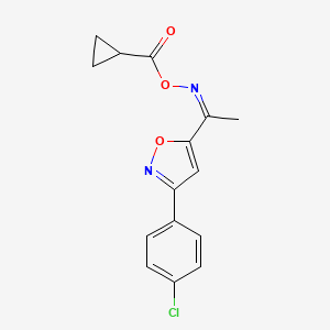 3-(4-Chlorophenyl)-5-{[(cyclopropylcarbonyl)oxy]ethanimidoyl}isoxazole