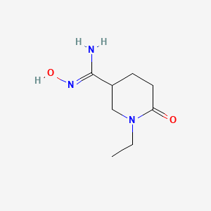 molecular formula C8H15N3O2 B2887077 1-Ethyl-N'-hydroxy-6-oxopiperidine-3-carboximidamide CAS No. 1937274-76-4