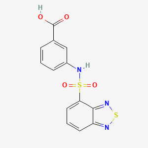 molecular formula C13H9N3O4S2 B2887082 3-[(2,1,3-Benzothiadiazol-4-ylsulfonyl)amino]benzoic acid CAS No. 299921-67-8