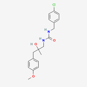 molecular formula C19H23ClN2O3 B2887083 1-(4-Chlorobenzyl)-3-(2-hydroxy-3-(4-methoxyphenyl)-2-methylpropyl)urea CAS No. 1396794-84-5