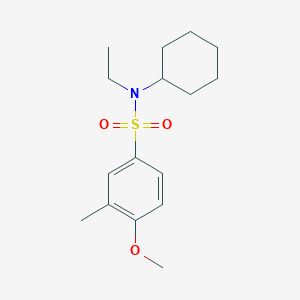 molecular formula C16H25NO3S B288709 N-cyclohexyl-N-ethyl-4-methoxy-3-methylbenzenesulfonamide 