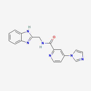 molecular formula C17H14N6O B2887103 N-((1H-benzo[d]imidazol-2-yl)methyl)-4-(1H-imidazol-1-yl)picolinamide CAS No. 1421501-03-2