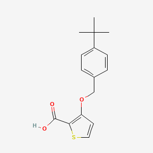 molecular formula C16H18O3S B2887106 3-[(4-tert-butylphenyl)methoxy]thiophene-2-carboxylic Acid CAS No. 344268-35-5