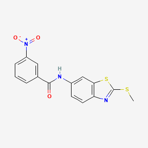 molecular formula C15H11N3O3S2 B2887109 N-(2-(methylthio)benzo[d]thiazol-6-yl)-3-nitrobenzamide CAS No. 110226-92-1