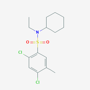 molecular formula C15H21Cl2NO2S B288711 2,4-dichloro-N-cyclohexyl-N-ethyl-5-methylbenzenesulfonamide 