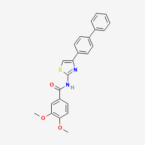 3,4-dimethoxy-N-[4-(4-phenylphenyl)-1,3-thiazol-2-yl]benzamide