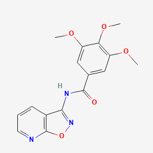 molecular formula C16H15N3O5 B2887113 3,4,5-trimethoxy-N-([1,2]oxazolo[5,4-b]pyridin-3-yl)benzamide CAS No. 753004-56-7