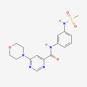 molecular formula C16H19N5O4S B2887118 N-(3-(methylsulfonamido)phenyl)-6-morpholinopyrimidine-4-carboxamide CAS No. 1903330-08-4