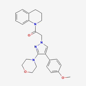 1-(3,4-dihydroquinolin-1(2H)-yl)-2-(4-(4-methoxyphenyl)-3-morpholino-1H-pyrazol-1-yl)ethanone