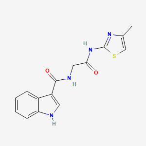 N-(2-((4-methylthiazol-2-yl)amino)-2-oxoethyl)-1H-indole-3-carboxamide
