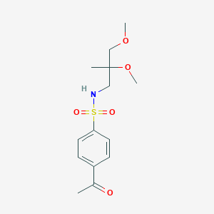 4-acetyl-N-(2,3-dimethoxy-2-methylpropyl)benzene-1-sulfonamide