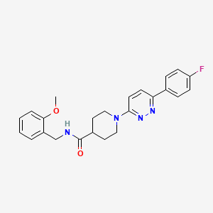 molecular formula C24H25FN4O2 B2887153 1-(6-(4-氟苯基)哒嗪-3-基)-N-(2-甲氧基苄基)哌啶-4-甲酰胺 CAS No. 1203277-49-9