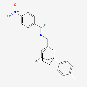 N-[[3-(4-methylphenyl)-1-adamantyl]methyl]-1-(4-nitrophenyl)methanimine