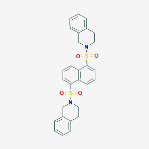 molecular formula C28H26N2O4S2 B288716 2-{[5-(3,4-dihydro-2(1H)-isoquinolinylsulfonyl)-1-naphthyl]sulfonyl}-1,2,3,4-tetrahydroisoquinoline 