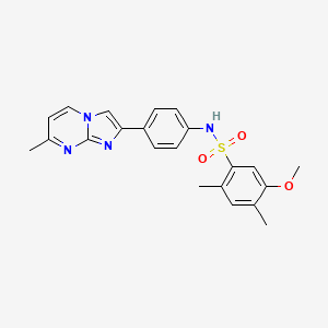 5-methoxy-2,4-dimethyl-N-(4-(7-methylimidazo[1,2-a]pyrimidin-2-yl)phenyl)benzenesulfonamide