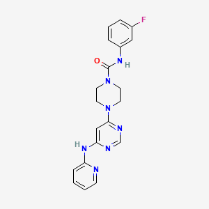 N-(3-fluorophenyl)-4-(6-(pyridin-2-ylamino)pyrimidin-4-yl)piperazine-1-carboxamide