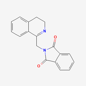 molecular formula C18H14N2O2 B2887166 1H-Isoindole-1,3(2H)-dione, 2-[(3,4-dihydro-1-isoquinolinyl)methyl]- CAS No. 88422-83-7