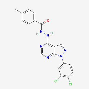 N'-[1-(3,4-dichlorophenyl)pyrazolo[3,4-d]pyrimidin-4-yl]-4-methylbenzohydrazide
