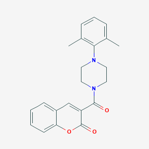molecular formula C22H22N2O3 B288717 3-{[4-(2,6-dimethylphenyl)-1-piperazinyl]carbonyl}-2H-chromen-2-one 