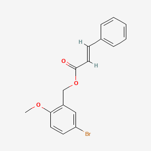 molecular formula C17H15BrO3 B2887185 5-bromo-2-methoxybenzyl (2E)-3-phenyl-2-propenoate CAS No. 331460-00-5