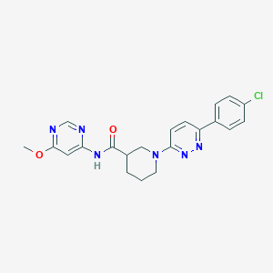 molecular formula C21H21ClN6O2 B2887190 1-(6-(4-chlorophenyl)pyridazin-3-yl)-N-(6-methoxypyrimidin-4-yl)piperidine-3-carboxamide CAS No. 1396857-57-0