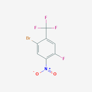 molecular formula C7H2BrF4NO2 B2887191 1-Bromo-4-fluoro-5-nitro-2-(trifluoromethyl)benzene CAS No. 1807119-31-8