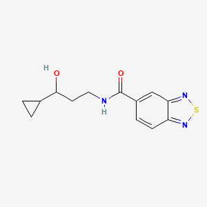 molecular formula C13H15N3O2S B2887195 N-(3-环丙基-3-羟基丙基)苯并[c][1,2,5]噻二唑-5-甲酰胺 CAS No. 1396746-64-7
